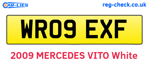 WR09EXF are the vehicle registration plates.