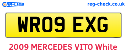 WR09EXG are the vehicle registration plates.