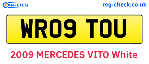 WR09TOU are the vehicle registration plates.