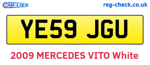 YE59JGU are the vehicle registration plates.