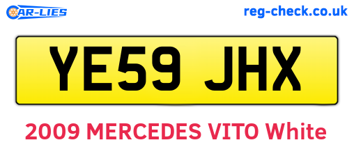 YE59JHX are the vehicle registration plates.