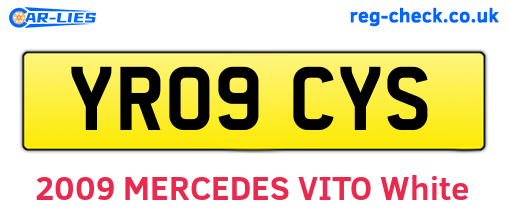 YR09CYS are the vehicle registration plates.
