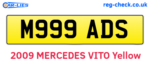 M999ADS are the vehicle registration plates.