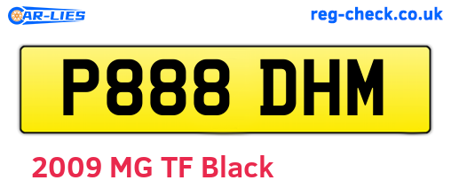 P888DHM are the vehicle registration plates.