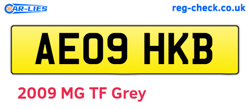 AE09HKB are the vehicle registration plates.