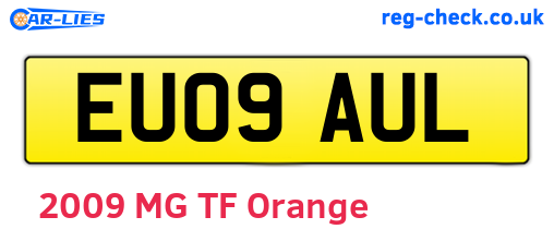 EU09AUL are the vehicle registration plates.