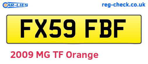 FX59FBF are the vehicle registration plates.