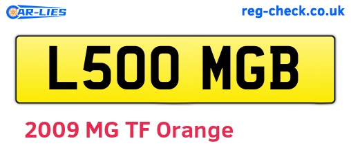 L500MGB are the vehicle registration plates.