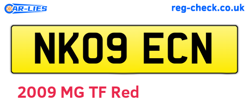 NK09ECN are the vehicle registration plates.