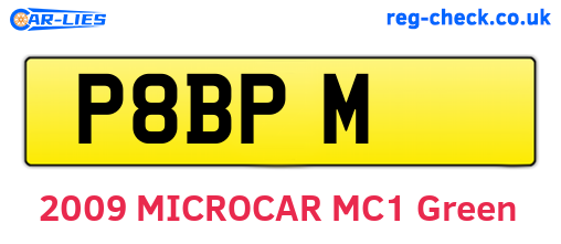 P8BPM are the vehicle registration plates.