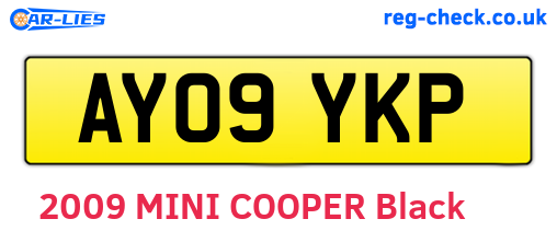 AY09YKP are the vehicle registration plates.
