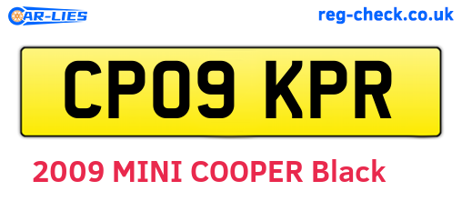 CP09KPR are the vehicle registration plates.