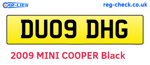 DU09DHG are the vehicle registration plates.