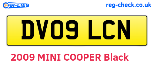 DV09LCN are the vehicle registration plates.