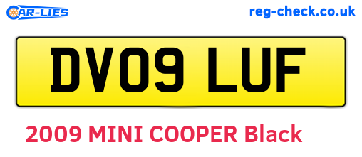 DV09LUF are the vehicle registration plates.