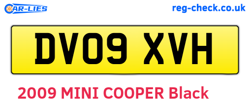 DV09XVH are the vehicle registration plates.
