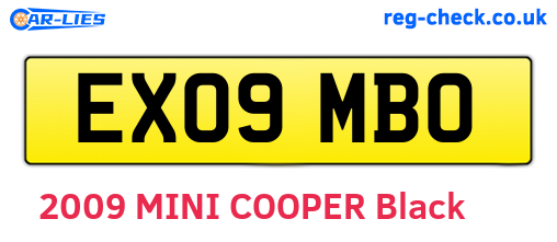 EX09MBO are the vehicle registration plates.