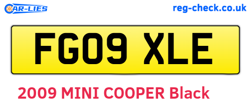 FG09XLE are the vehicle registration plates.