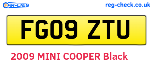 FG09ZTU are the vehicle registration plates.