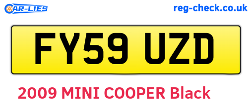 FY59UZD are the vehicle registration plates.