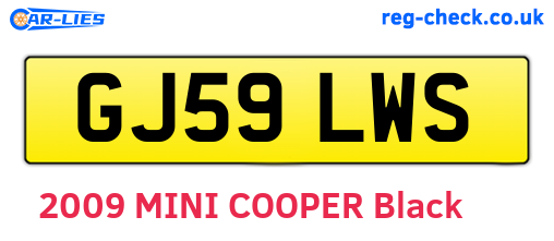 GJ59LWS are the vehicle registration plates.