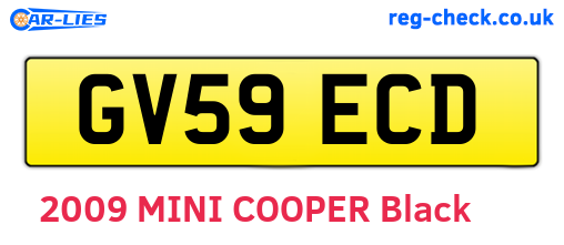 GV59ECD are the vehicle registration plates.