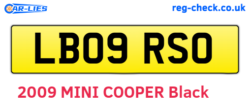 LB09RSO are the vehicle registration plates.