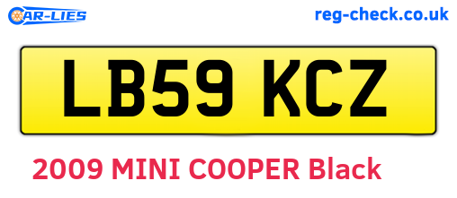 LB59KCZ are the vehicle registration plates.