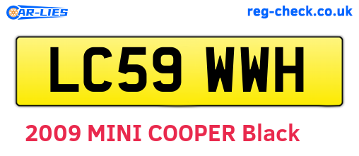 LC59WWH are the vehicle registration plates.