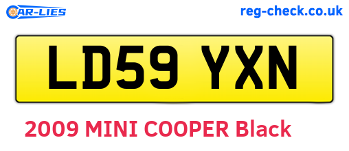LD59YXN are the vehicle registration plates.