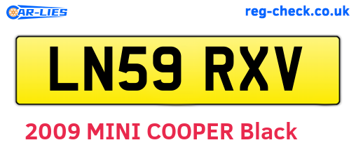 LN59RXV are the vehicle registration plates.