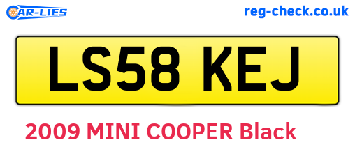 LS58KEJ are the vehicle registration plates.