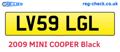 LV59LGL are the vehicle registration plates.