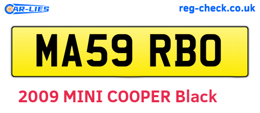 MA59RBO are the vehicle registration plates.