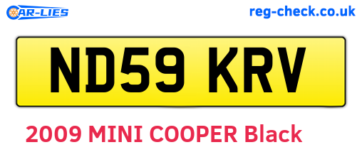 ND59KRV are the vehicle registration plates.