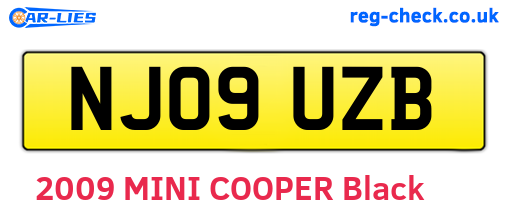 NJ09UZB are the vehicle registration plates.