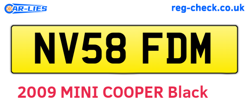 NV58FDM are the vehicle registration plates.