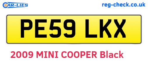 PE59LKX are the vehicle registration plates.