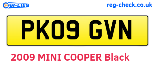 PK09GVN are the vehicle registration plates.
