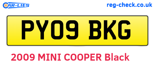 PY09BKG are the vehicle registration plates.