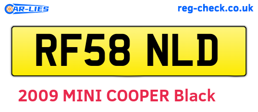 RF58NLD are the vehicle registration plates.