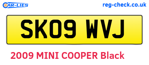 SK09WVJ are the vehicle registration plates.