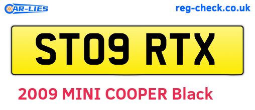 ST09RTX are the vehicle registration plates.
