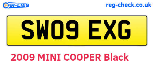 SW09EXG are the vehicle registration plates.