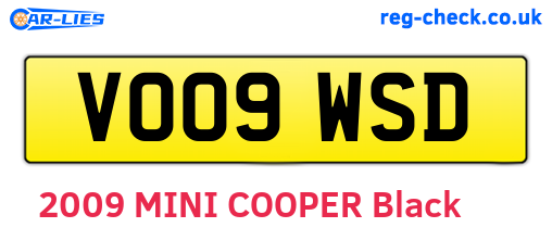 VO09WSD are the vehicle registration plates.