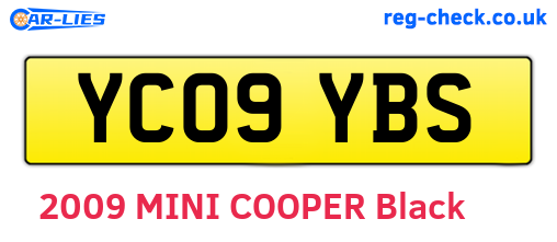 YC09YBS are the vehicle registration plates.