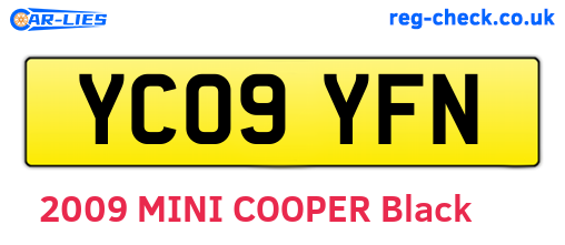 YC09YFN are the vehicle registration plates.