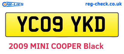 YC09YKD are the vehicle registration plates.