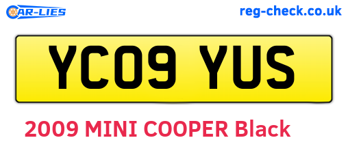 YC09YUS are the vehicle registration plates.