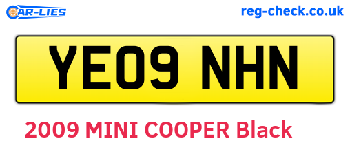 YE09NHN are the vehicle registration plates.